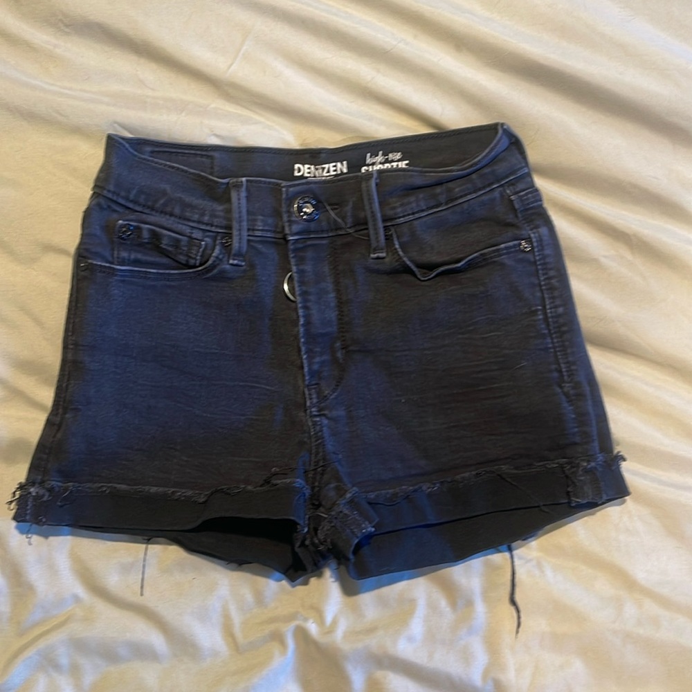 Black Jean shorts